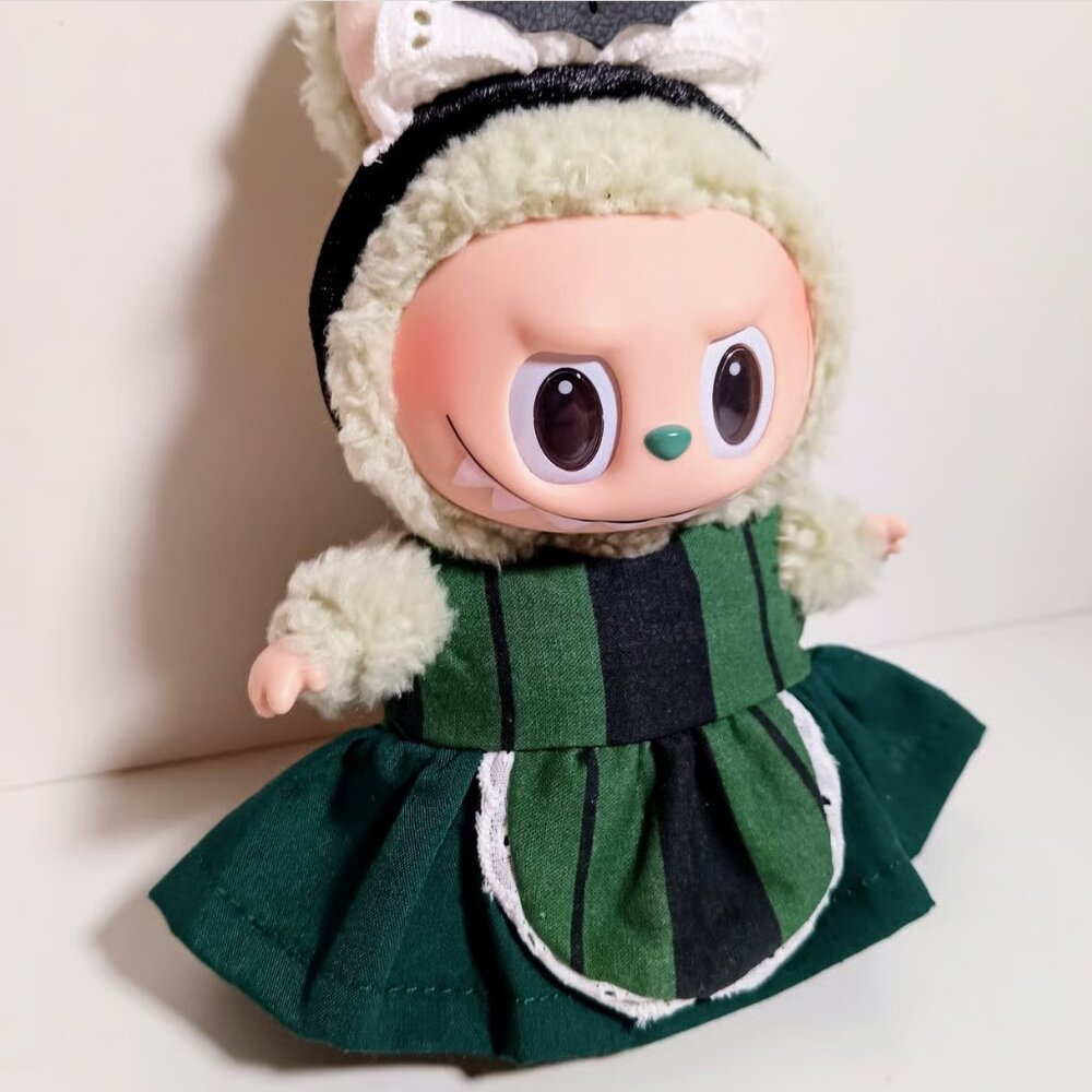 Custom Haunted Mansion Maid Inspired Dress and Headband Labubu Outfit - Picture 3 of 6